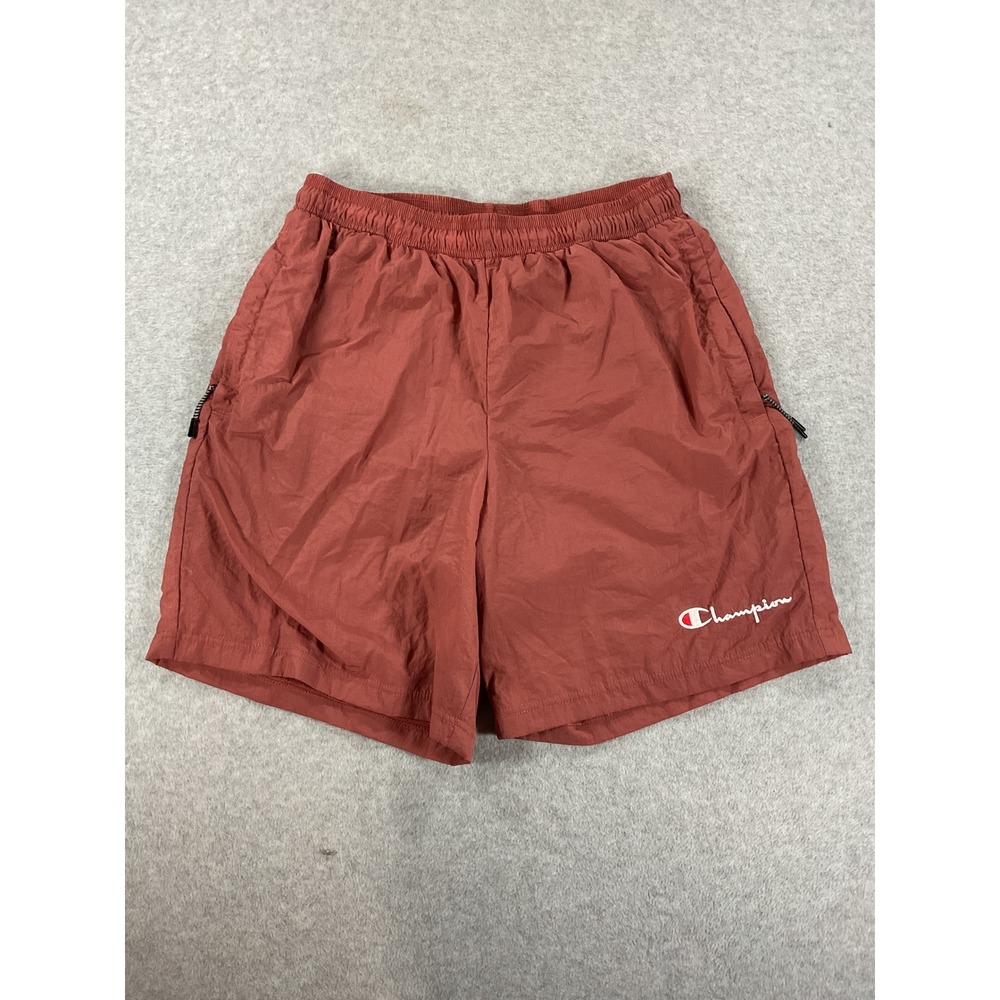 Champion Mens Nylon Mesh Lined Athletic Shorts Red Terracotta Medium 2746